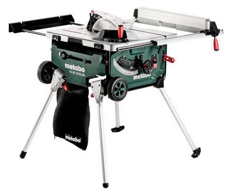 Metabo Ak­ku Tisch­kreis­sä­ge TS 36 LTX BL 254 mit Un­ter­ge­stell & Trol­ley­funk­ti­on für 384,90€ (statt 490€)