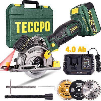 TECCPO TDMS23P 18V Akku Handkreissäge mit 4.0Ah Akku für 83,69€ (statt 126€)