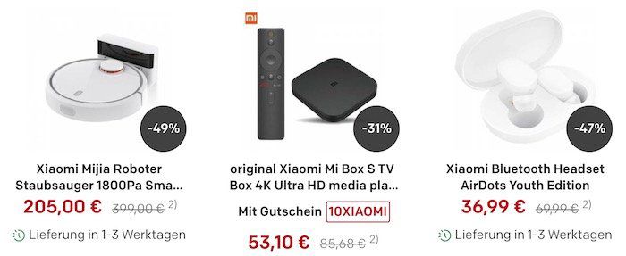 Rakuten: bis zu  20% auf Xiaomi Produkte + 5 fach Superpunkte