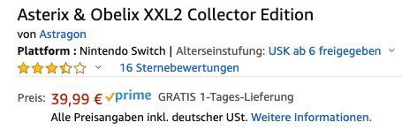 Asterix & Obelix XXL 2 Collector Edition (Switch) für 39,99€ (statt 72€)