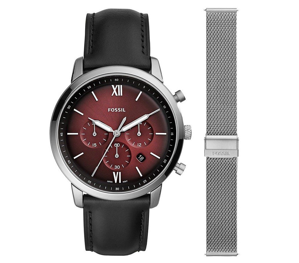 Fossil FS5600SET Herrenuhr mit Milanaise Wechselband für 79,50€ (statt 111€)