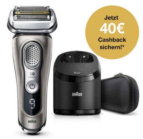 Braun 9365CC Rasierer mit Reinigungsstation für 239,99€ (statt 300€) + 40€ Cashback