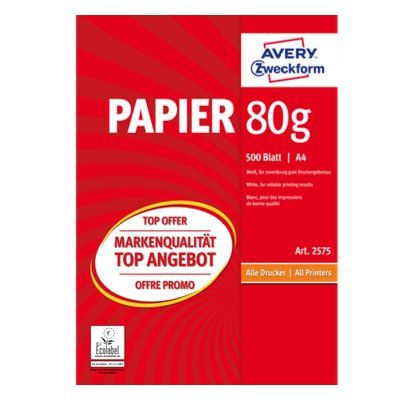 Avery Zweckform 2575 Druckerpapier DIN A4 500 Blatt für 3,99€ (statt 10€)