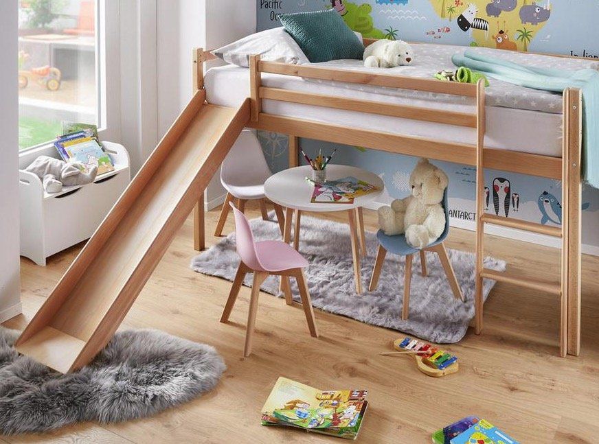 Bessagi Kinder Spielbett mit Rutsche ab 139,30€ (statt 173€)