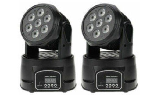 2er Pack Lixada 105W 7 LED DMX 512 Mini Moving Head mit 9/14 Kanal für 81€ (statt 91€)