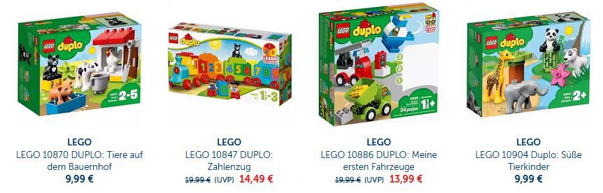 myToys:  LEGO Duplo mit 15% extra Rabatt bis Mitternacht!