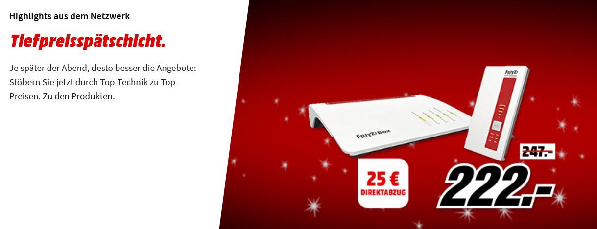 Media Markt Netzwerk Tiefpreisspätschicht: günstige Router, Telefone & Co.