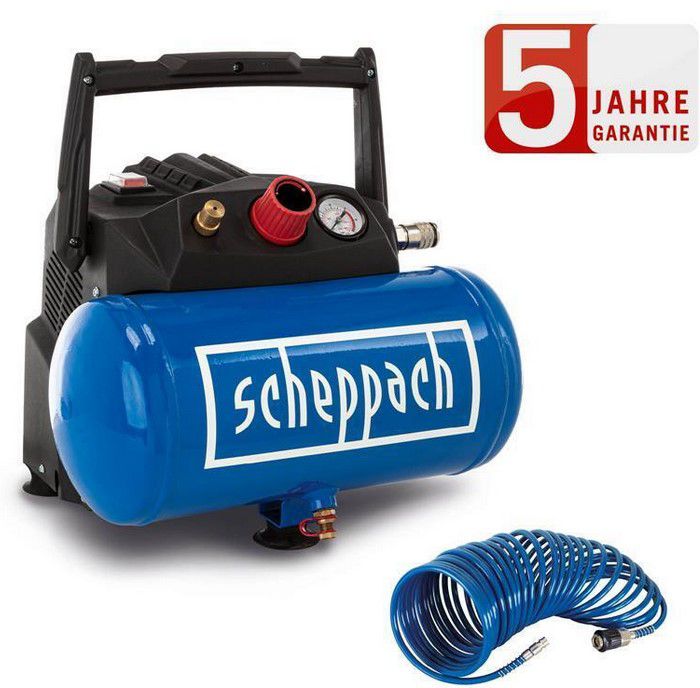 Scheppach HC06 Kompressor mit 5m Druckschlauch für 89€ (statt 100€)