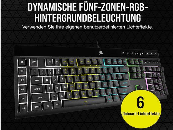 Corsair K55 RGB PRO Membran Gaming Tastatur für 49,99€ (statt 57€)