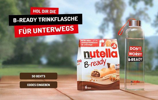 Gratis Trinkflasche mit nutella B ready