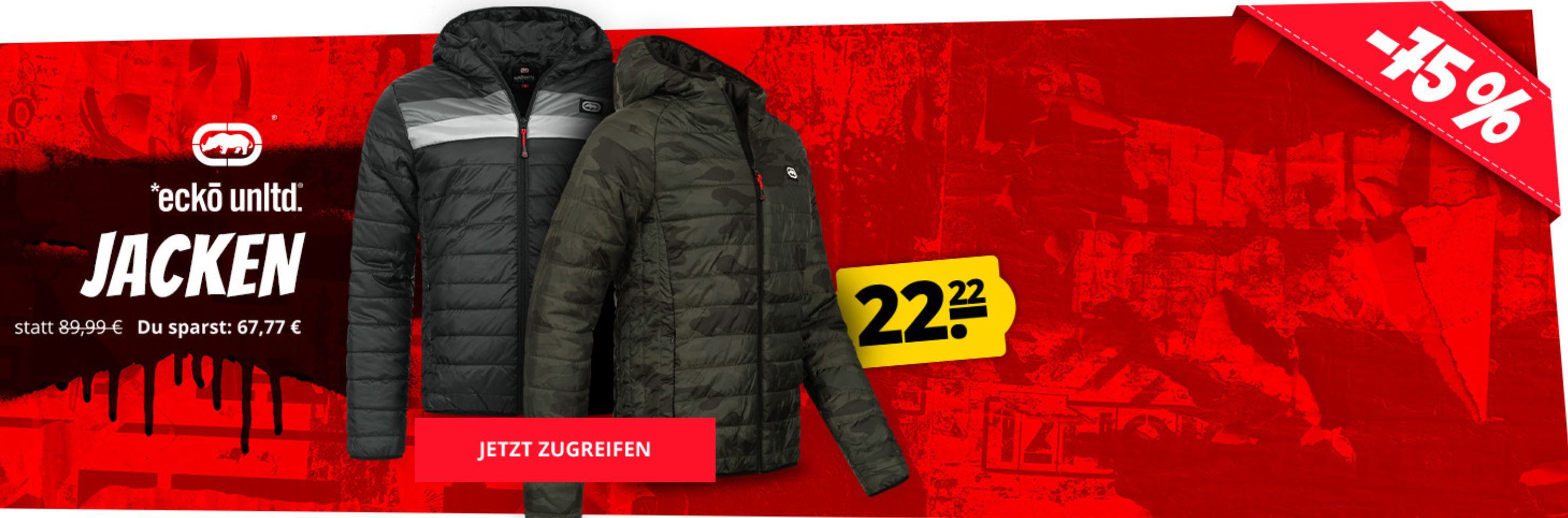 Ecko Unltd. ausgewählte Herren Jacken ab 22,22€ (statt 49€)