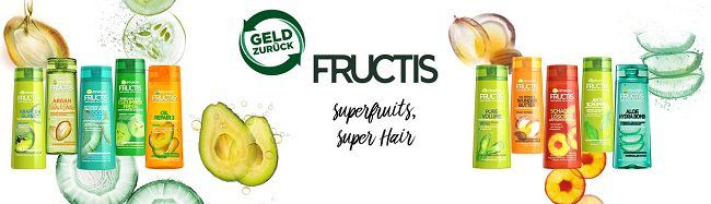 Aus der Garnier Fructis Serie für ein Produkt bei Unzufriedenheit Geld zurück