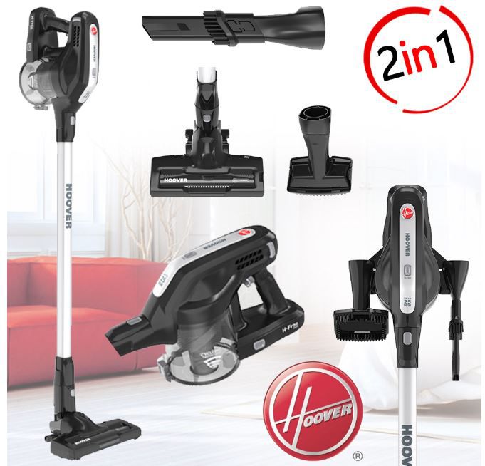 Hoover HF18GH 011   2in1 Akku Zyklon Bodenstaubsauger für 55€ (statt 74€)