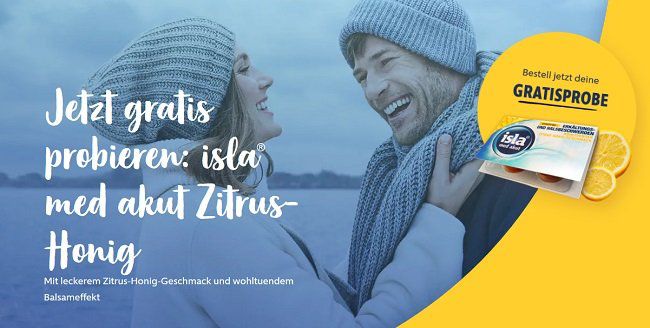 Gratis: 2 x 2 Gratisproben med akut Zitrus-Honig Lutschtabletten Gratis: 2 x 2 Gratisproben med akut Zitrus Honig Lutschtabletten