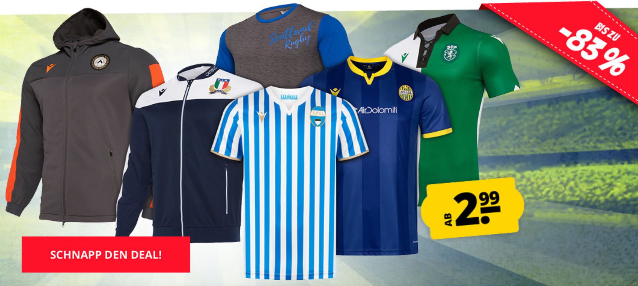 SportSpar Macron Sale   günstige Trikots, Jacken, Polos & Co. ab 2,99€