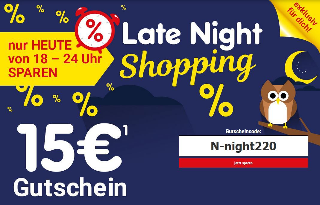 Netto Late Night Shopping + 15€ Rabatt ab 119,99€   z.B. Jägermeister 1 Bottle Tap Machine für 234,99€ (statt 289€)
