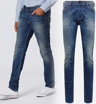 Diesel Jeans Tepphar in Blue denim für 55,80€ (statt 126€)