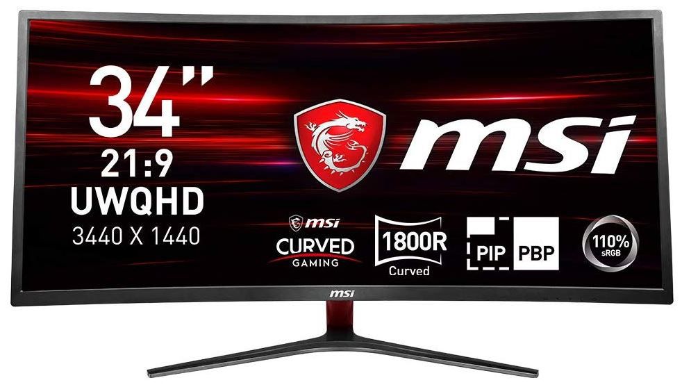 MSI Optix 34 Zoll curved Monitor UWQHD 100Hz für 367,24€ (statt 476€)