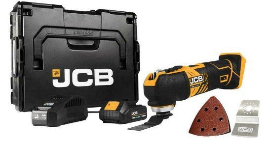 JCB Akku Multifunktionswerkzeug 18V inkl. 1x 2,0 Ah Akku Ladegerät und L BOXX für nur 99,95€ (statt 130€)