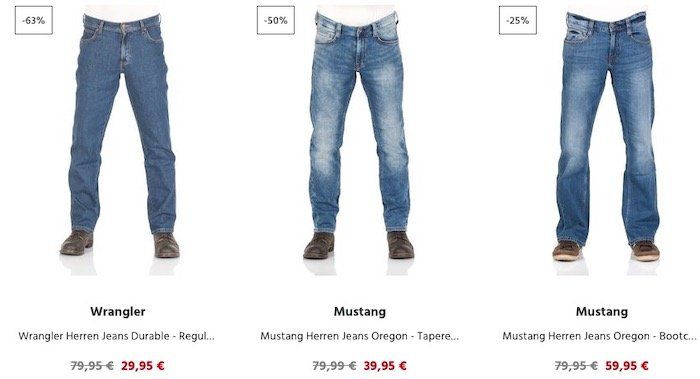 20% Rabatt auf Jeans & Hosen bei Jeans Direct (ab 40€)   2er Pack Wrangler Jeans ab 47,98€ (statt 72€)
