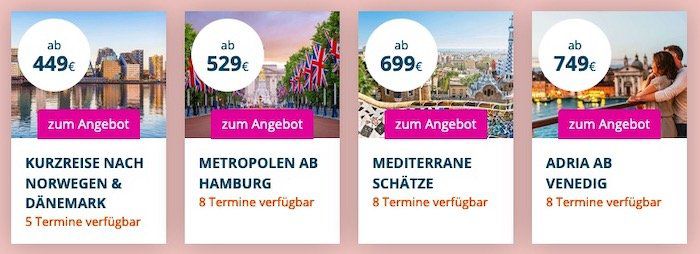 AIDA Pink Valentine mit Kreuzfahrten zum Valentinstag   z.B. Norwegen & Dänemark ab 449€ p.p.