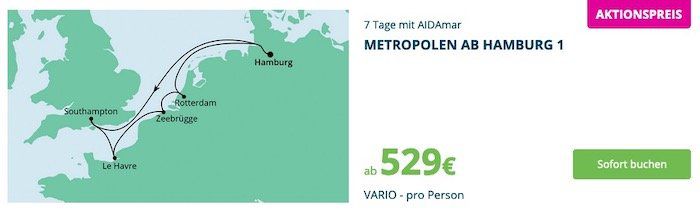 AIDA Pink Valentine mit Kreuzfahrten zum Valentinstag   z.B. Norwegen & Dänemark ab 449€ p.p.