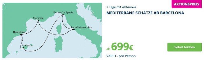 AIDA Pink Valentine mit Kreuzfahrten zum Valentinstag   z.B. Norwegen & Dänemark ab 449€ p.p.