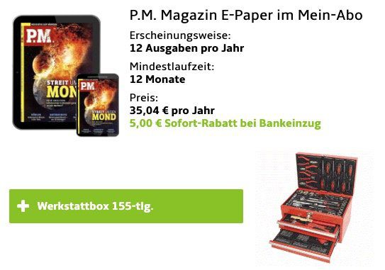 Mannesmann Werkzeugbox M29066 155 teilig für 30€ (statt 59€) dank P.M. e Paper Abo