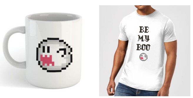 Nintendo Boo T Shirt + Tasse + 4 Untersetzer für 14,99€