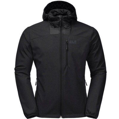 Ausverkauft! Jack Wolfskin Herren Softshelljacke in Schwarz für 57€ (statt 77€)   nur XL