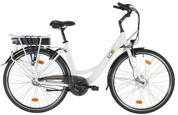 LLOBE City Damen E Bike Blanche Deux in 28 3G mit Gepäckträger für 679,99€ (statt 803€)