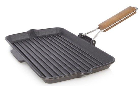 Fontignac by Zwilling Gusseisen Grillpfanne mit klapppbaren Holzgriff für 17,99€ (statt 22€)