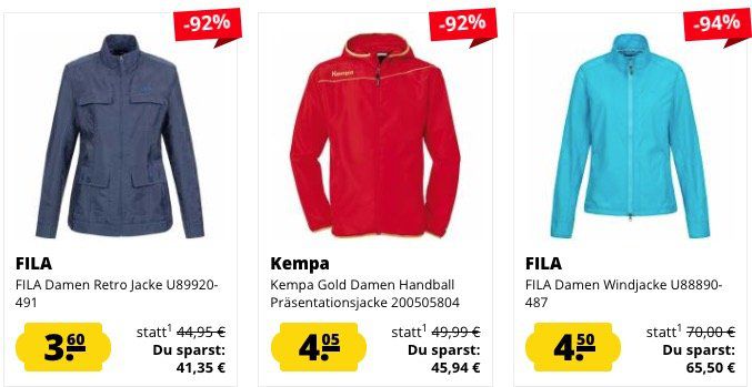 SportSport Jacken Mega Sale   z.B. Puma Windbreaker nur 17,22€ (statt 20€)