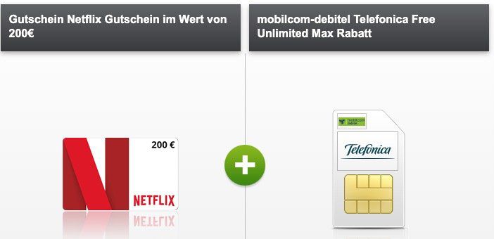 o2 Flat mit unlimited LTE für 34,99€ + 200€ Netflix Gutschein