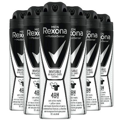 🔥 6er Pack Rexona Men Invisible on Black + White (6x 150 ml) ab 7,39€   Prime Versand