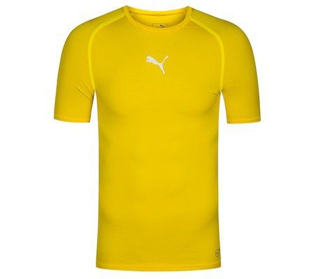 Puma TB Herren Kompressions Shirt in Gelb für 9,50€ (statt 16€)   nur M & L