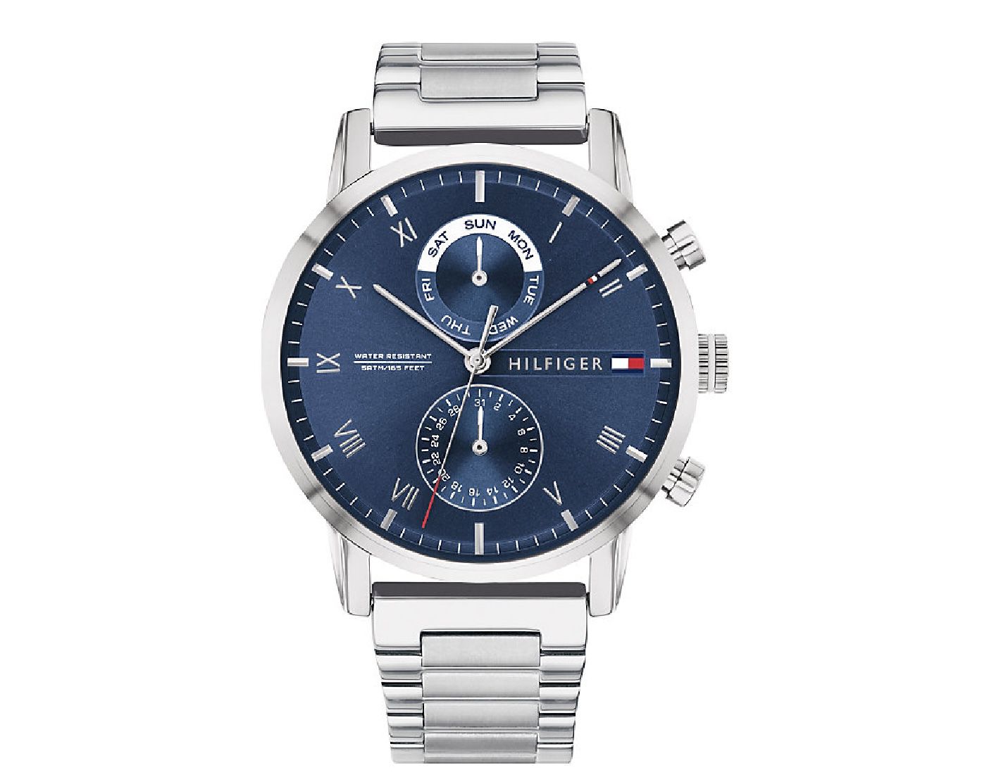 Tommy Hilfiger Quarzuhr 1710401 Silber aus Edelstahl mit Datum für 90,10€ (statt 105€)