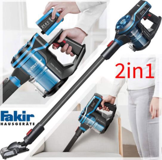 Fakir 2in1 Akku Boden  und Handstaubsauger 21,6V für 99,99€ (statt 130€)