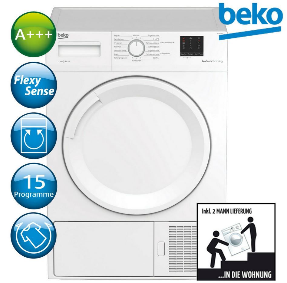 Beko DS 8511 PAV Wärmepumpentrockner 8kg  A+++ für 377,91€ (statt 462€)