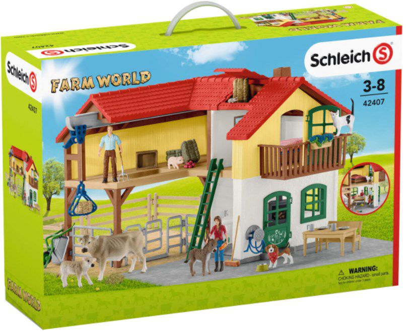 Schleich Bauernhaus mit Stall und Tieren (42407) für 54,99€ (statt 62€)