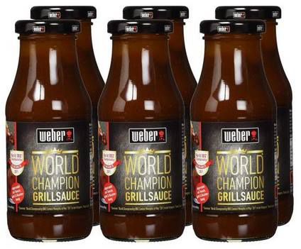 Vorbei! 6er Pack Weber World Champion Grill Sauce BBQ für 5,99€ (statt 24€) [MHD 28.05.2020]