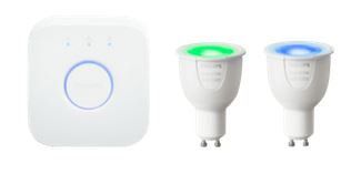 Philips Hue White and Color Ambiance Starter Set   2 x GU10 Leuchten mit Bridge ab 68€ (statt 99€)