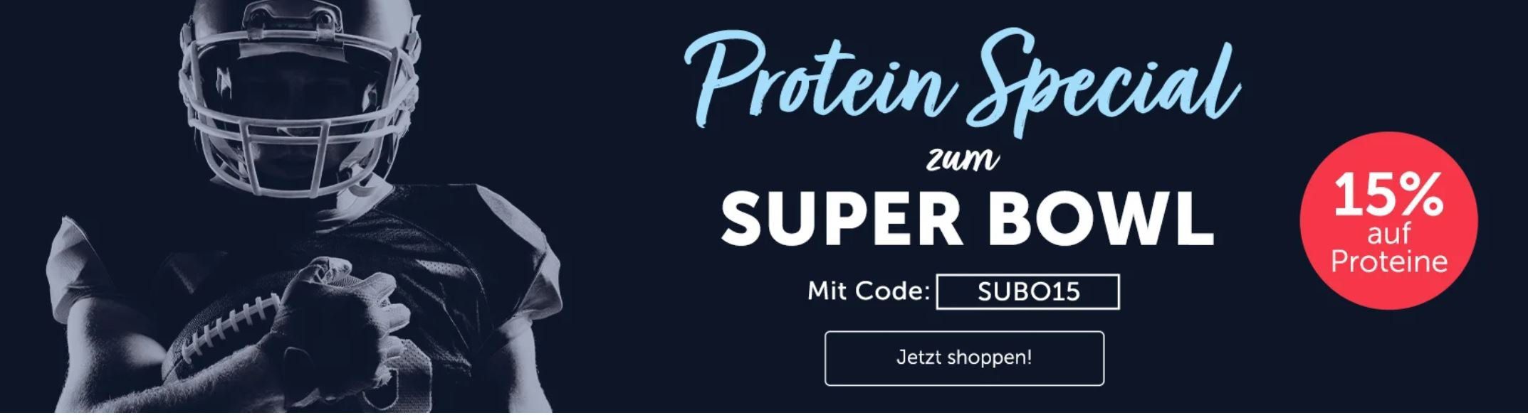 Vitafy 15% Super Bowl Rabatt auf Proteine!