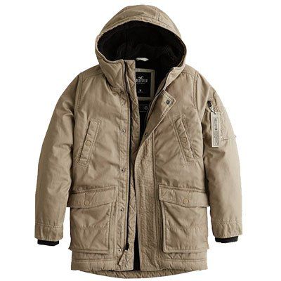 Hollister Herren Parker XM19 MILITARY TWILL PARKA TAN 1CC für 59,43€ (statt 85€)