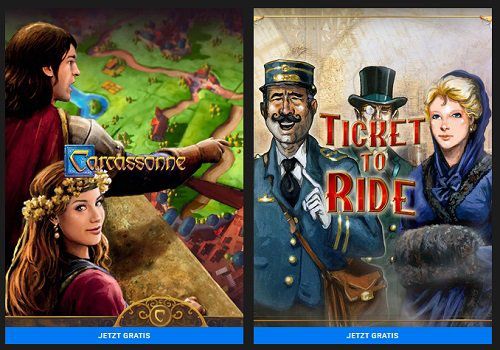 Carcassonne: Tiles & Tactics & Ticket to Ride gratis bei Epic Games (statt ca. 15€)