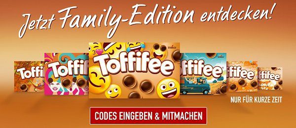 Lustige Einkaufstasche beim Kauf von Toffifee gratis abfassen