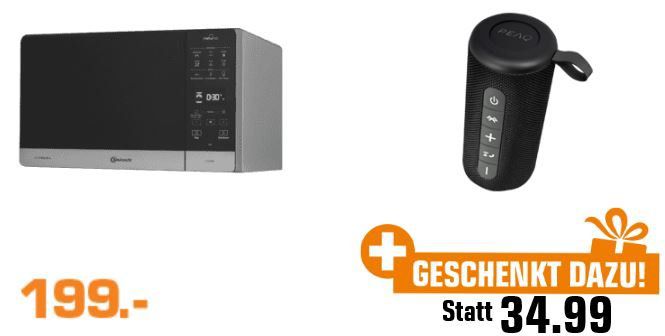 BAUKNECHT MW 49 SL Mikrowelle 800 Watt + PEAQ PPA 301 BT Lautsprecher für 199€ (statt 264€)