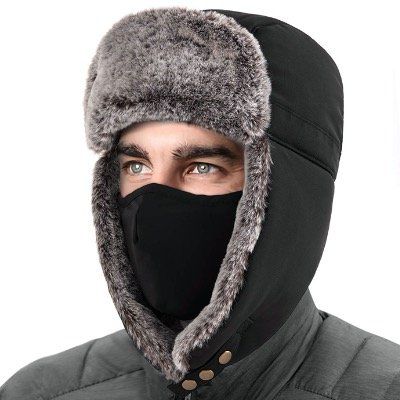 Unigear Wintermütze mit Ohrenklappen und abnehmbarer Gesichtsmaske für z.B. Skifahren für 4,99€ (statt 10€)