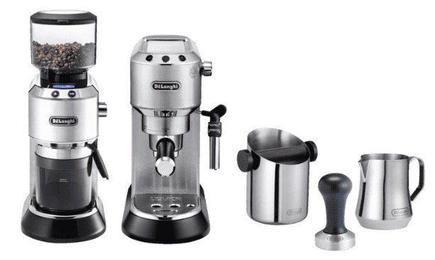 DeLonghi Dedica Style Barista Espressomaschine + Kaffeemühle + Zubehör für 266€ statt 340€)