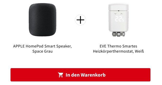 Apple HomePod Smart Speaker + EVE Thermo Smartes Heizkörperthermostat für 309€ (statt 340€)